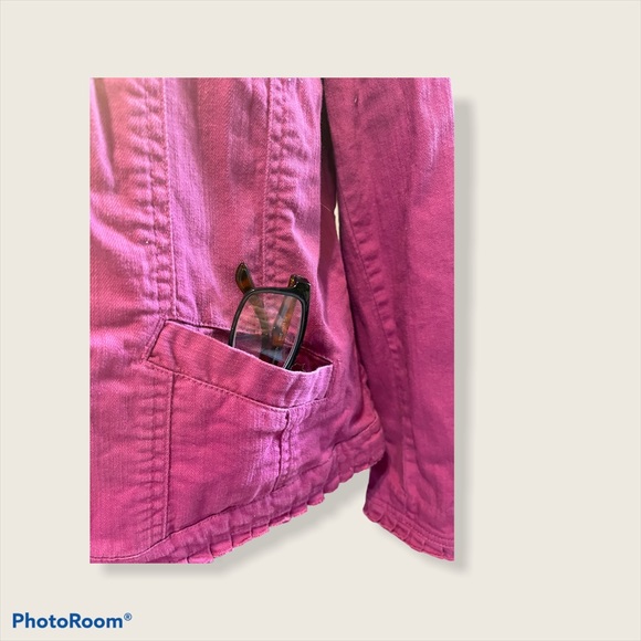 Chico’s Platinum Size 2 Jacket Dark Mauve classic - Picture 5 of 10